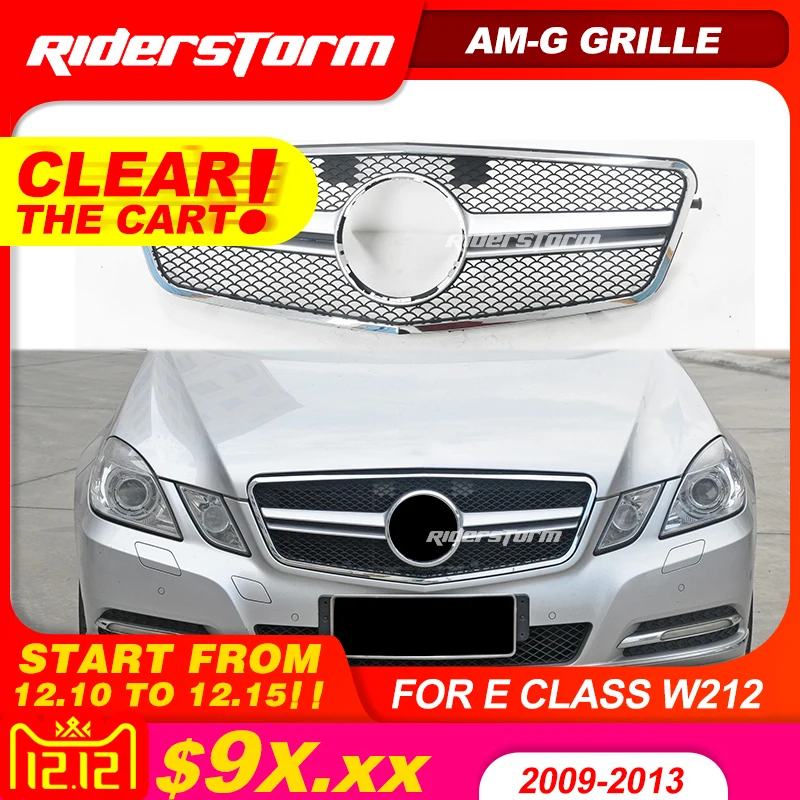 Передняя решетка 12 подходит для amg E класса W212 E300L E400L E200 E350 без эмблемы 2010