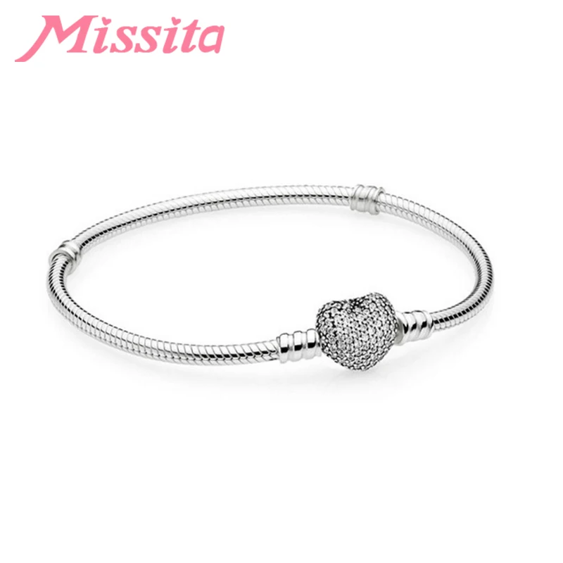 

MISSITA Women Basic Snake Chain Bracelet for Charm Beads DIY Jewelry Making Brand Fashion Jewelry Accessories 17-21CM