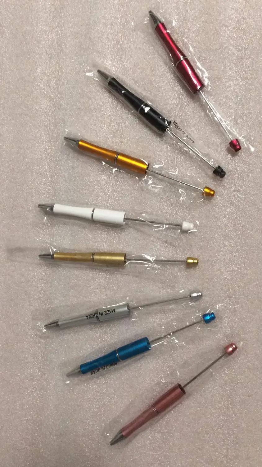 5 шт./партия пластиковая Beadable ручка оригинальная Шариковая ручка Подарочная шариковая ручка Kidsparty персонализированный подарок свадебный подарок для гостей