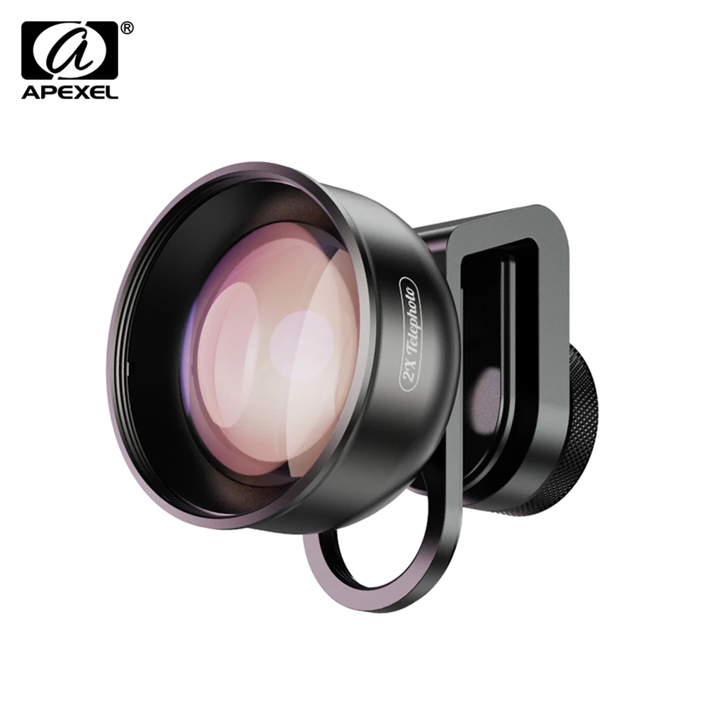 

APEXEL APL-HD5T Multi-layer Phone Telephoto Lens 2X for Dual/Single Lens Smartphone for iPhone Samsung Huawei Xiaomi Cellphone