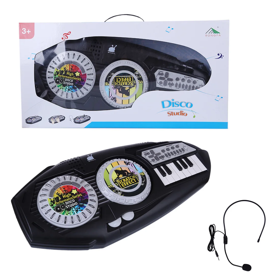 3 в 1 детский ручной барабан электронная клавиатура головка микрофон Playset развивающая музыкальная игрушка детский образовательный подарок-черный