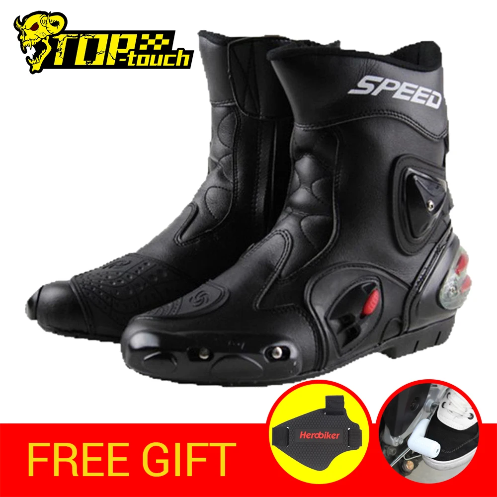 PRO BIKER SPEED BIKERS/мотоциклетные ботинки износостойкие кожаные из микрофибры для
