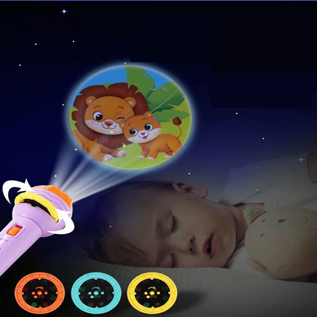 Baby Sleeping Story Book Flashlight Projector Torch Lamp Toy Early Education Toy for Kid Holiday Birthday Xmas Gift Light Up Toy 5