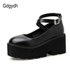 Gdgydh College Student Shoes Girl LOLITA Shoes JK Uniform PU Leather Platform Heels Ankle Strap Womens Pumps 2022 New Spring ► Photo 2/6