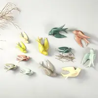 3D Bird Shape Hanging Pendant Ceramic 3D Bird Wall Hanging Pendant Wall Crafts Ornaments DIY Wall Hanging Decoration Home Decor 1