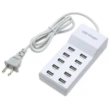 Asunflower 10 портов USB зарядное устройство для Iphone Ipad samsung USB 3,0 настенная дорожная зарядная станция мульти порт 60 Вт адаптер концентратор разветвитель
