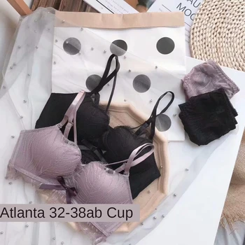 

ATHVOTAR European Lace Cute Bralette Womens Wire Free Bra Summer Small Fresh Comfort Petal Cup