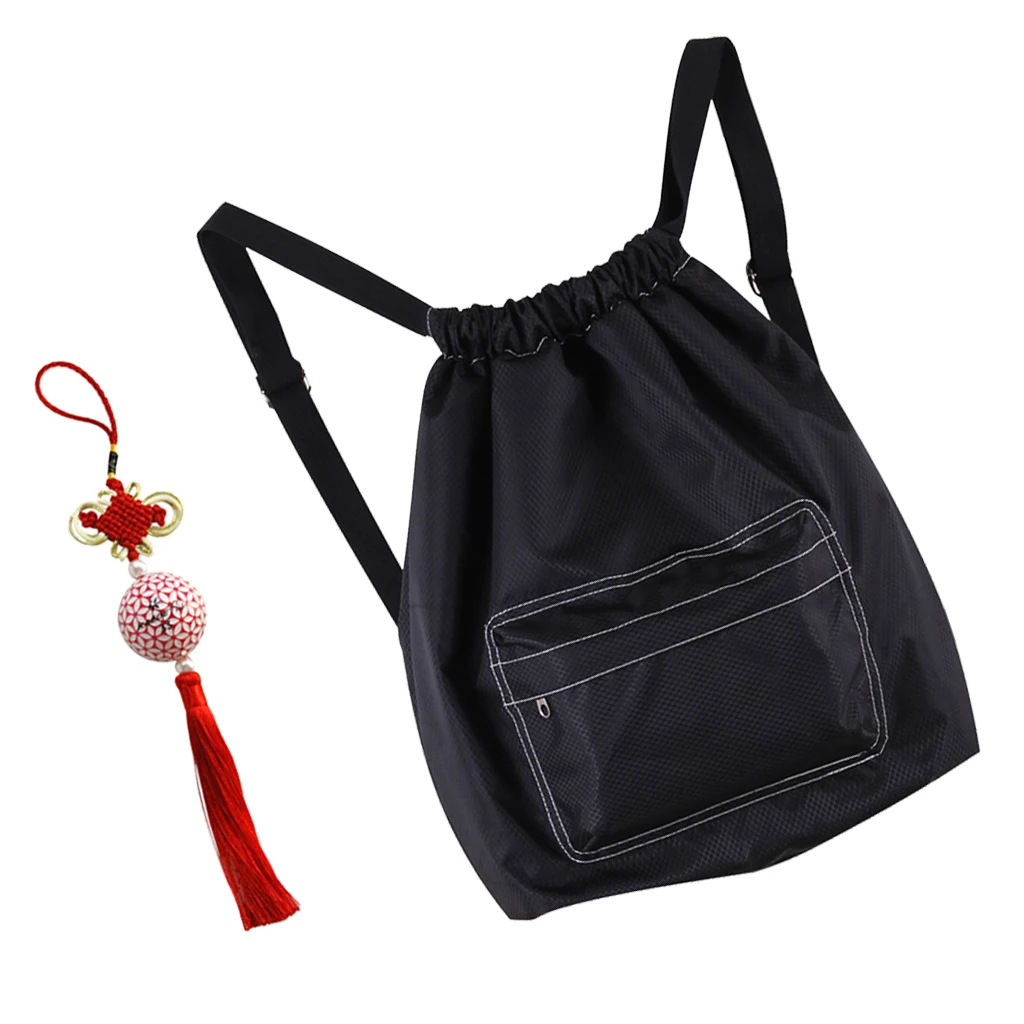 Черный Водонепроницаемый тренажерный зал плавать ming Drawstring Рюкзак Сухой Влажной разделенной пляжная сумка с кисточкой для спортзала пляжа и активного отдыха - Цвет: Черный