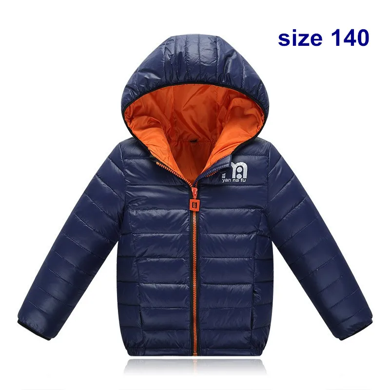 size 140 Зимняя куртка для мальчиков; Новинка года; Брендовое детское зимнее пальто с капюшоном для девочек; ветрозащитное детское пуховое пальто с длинными рукавами; Верхняя одежда; теплая От 4 до 12 лет - Цвет: size 140