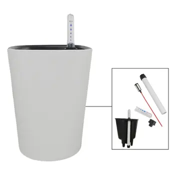 

PP Self Watering Planters Flower Pots Indoor with Water Level Indicators K4UA