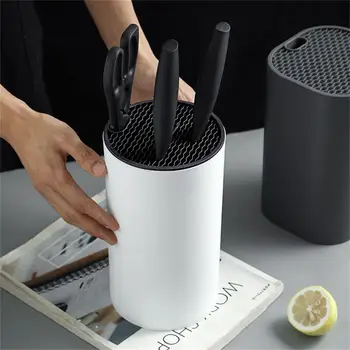 

Kitchen Knife Holder Block Universal Tool Spot Round Holder Stand Shelf Scissors Rack