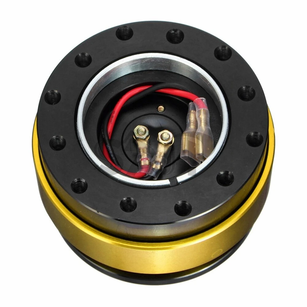 6 цветов, универсальные автомобильные аксессуары, алюминий, 6 отверстий, быстроразъемный Авто Руль, отщелкивающийся концентратор, адаптер Boss Kit