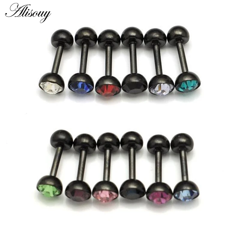 Серьги гвоздики из титановой стали 4 5 мм 12 цветов|earrings lock|earrings applescrew tip |