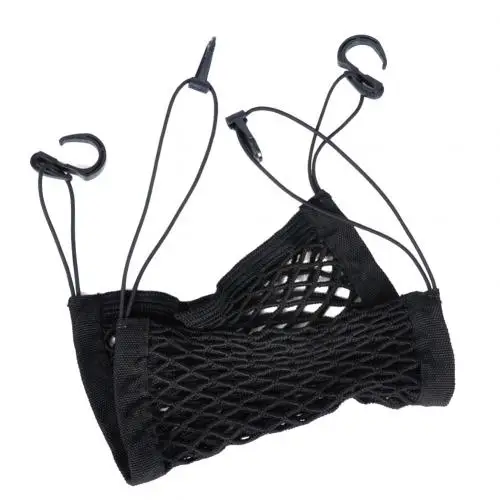Universal Elastic Car Truck Seat Mesh Storage Net Bag Organizer Holder Pockets lightweight mesh construction Designed with hooks - Название цвета: Черный