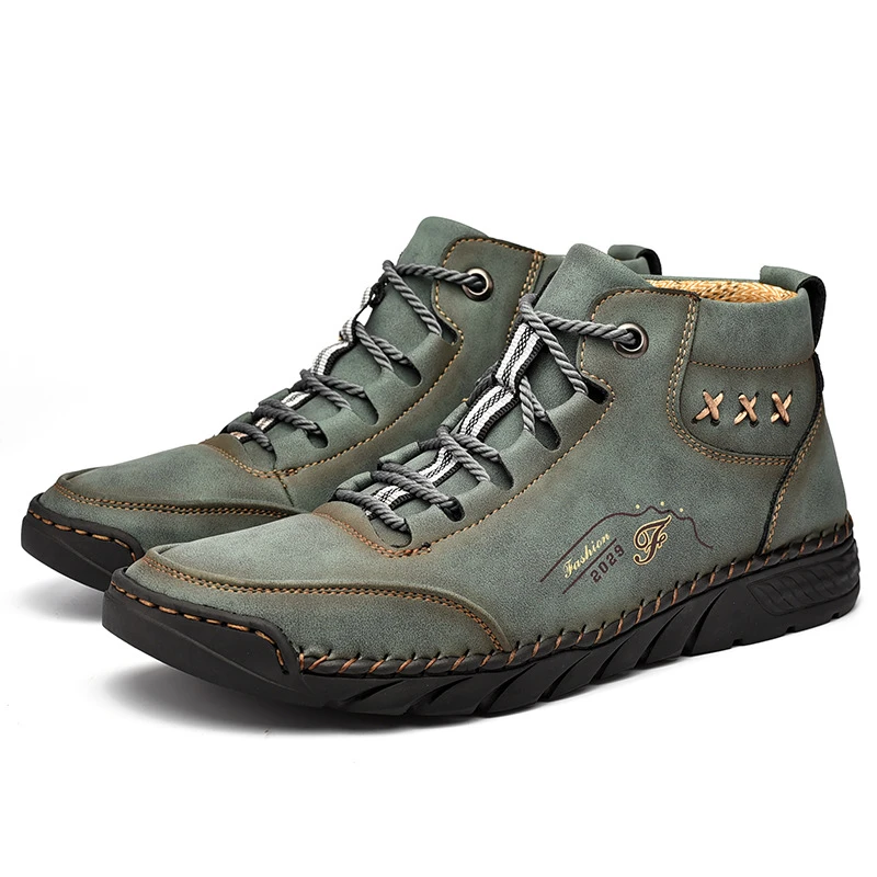 Botas de moto de microfibra para Hombre, calzado deportivo para al aire libre, botines, 38 48|Zapatillas de correr| AliExpress