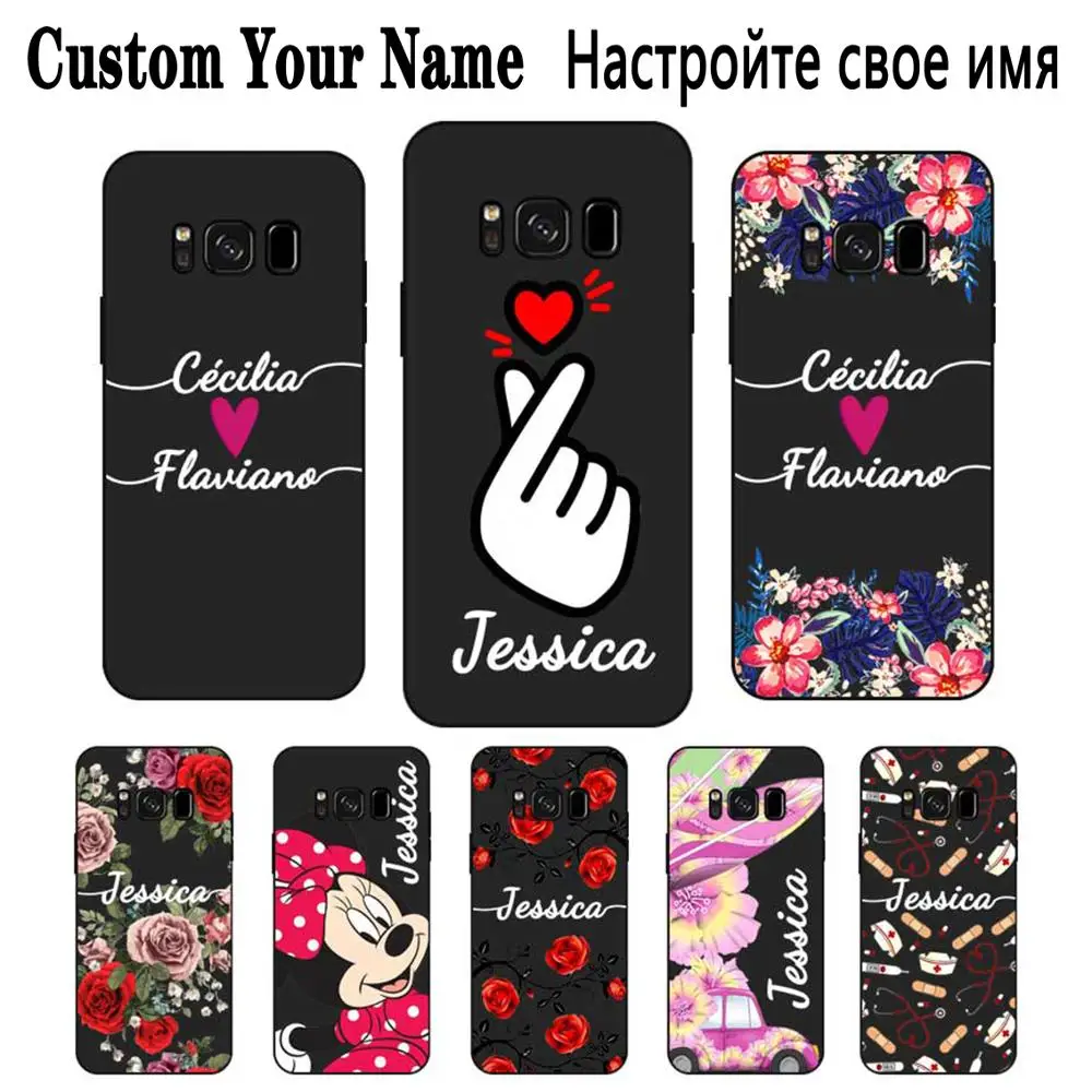 Популярный популярный пользовательский ваше имя DIY Черный Мягкий силиконовый