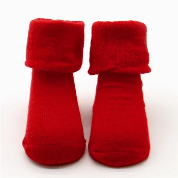 

Baby Girl Socks Winter Baby Girls Comfortable Solid Cute Cotton Sock Slippers Keep Warm Ankle Socks