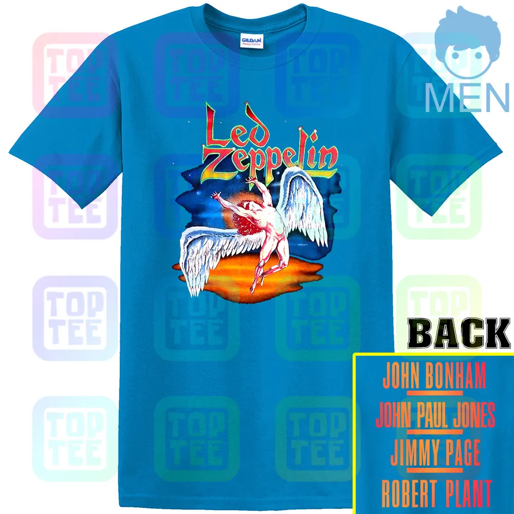 MEN-ROYAL BLUE Винтажная 1990 светодиодная футболка Zeppelin Gildan - Цвет: MEN-ROYAL BLUE