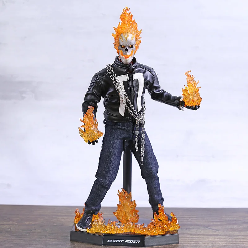 Горячие игрушки Marvel агенты Щ. И. Т. Ghost Rider ПВХ фигурка Коллекционная модель игрушки светодиодный светильник