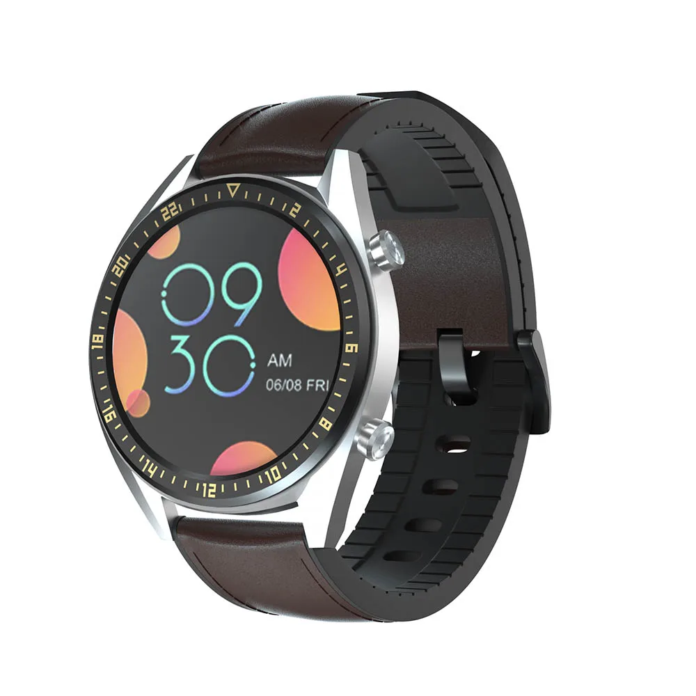 Для huawei Watch GT 2 досуг силиконовый+ кожаный ремешок для samsung Galaxy Watch 46 мм gear S3 Frontier классический браслет