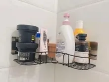 Storage-Rack Shampoo Kitchen-Accessories Metal-Corner Living-Room Bathroom Nail-Free