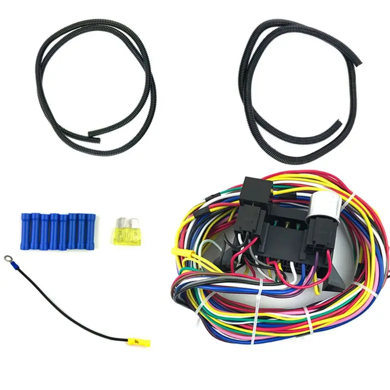 

12 Circuit Universal Wiring Harness Muscle Car Hot Rod Street Rod XL Wires New