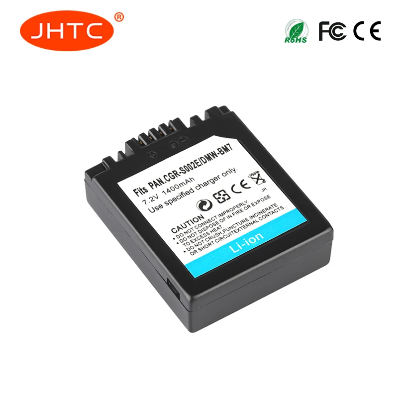 Jhtc 1 шт. 1400 мАч cgas002 cga-s002 CGA S002 Батарея для Panasonic dmc-fz1 dmc-fz10 dmc-fz10eg-k dmc-fz3b