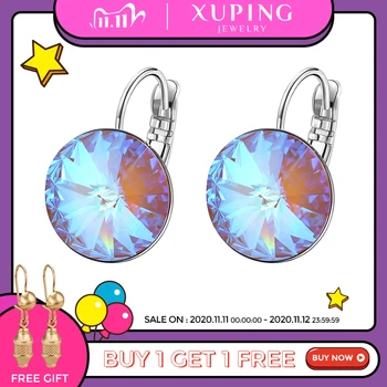

Xuping Simple Design Hoops Earrings Fashion Crystals from Swarovski Special Style for Girl Jewelry Gift 97326/ 206
