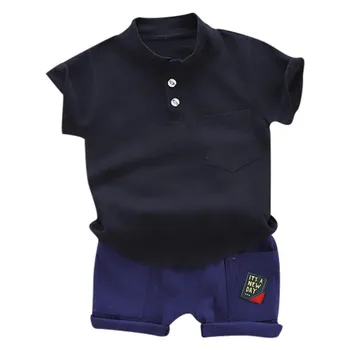 

Summer Children Clothes 2pcs Baby Boys Clothes Short Sleeve Floral Pattern T-shirt Blouse+Shorts Casual Kids Outfits Set
