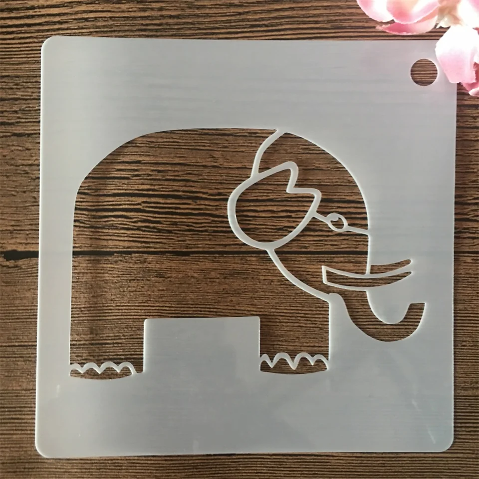 A4 29cm Mandala Olifant Herbruikbare Schilderij Stencils Liefde Thuis Sjabloon voor Schilderen op Hout, Veranda, Voordeur, Muur Home Decor