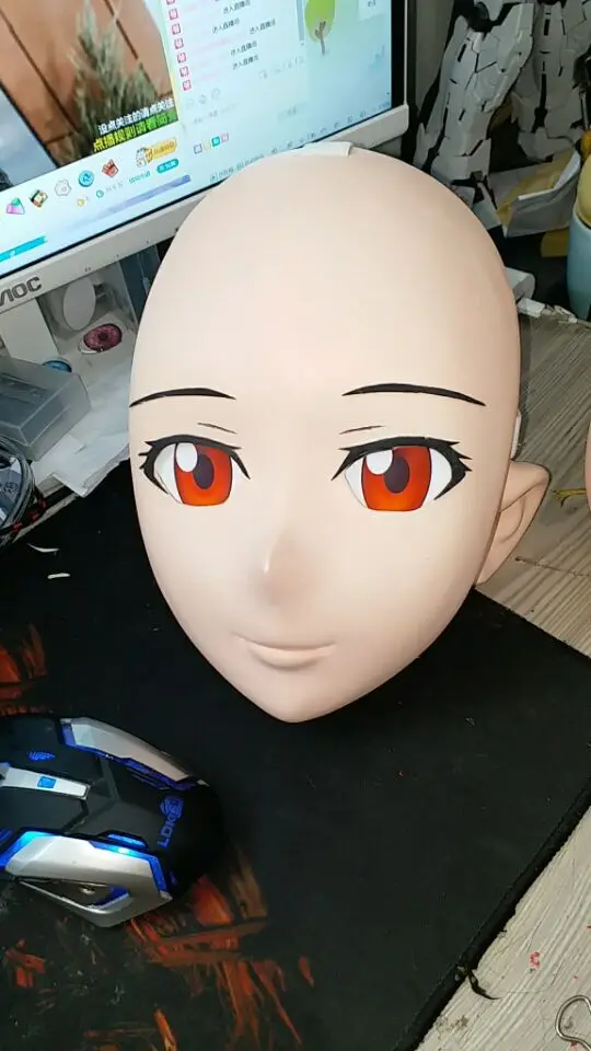 NEW-10) BJD Кигуруми для транссексуалов, Красота макияж Косплэй силиконовая маска Аниме Kigurumi маски резиновые секс куклы