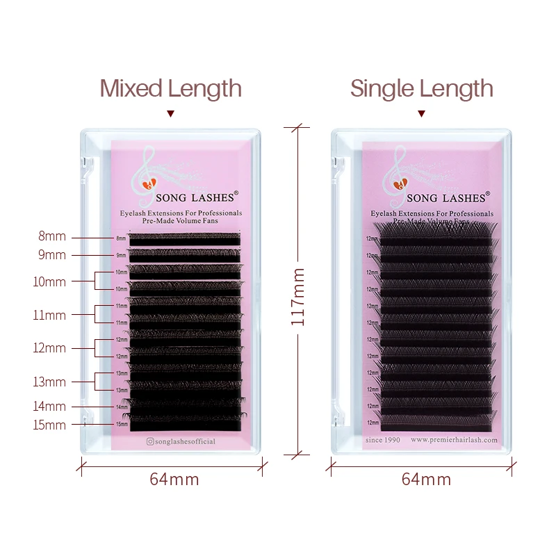 SONG LASHES Y Shape Premade Fans Eyelash Extensions  For Salon  Individual eyelashes C D DD curl 2D YY lashes Y Shape lashes