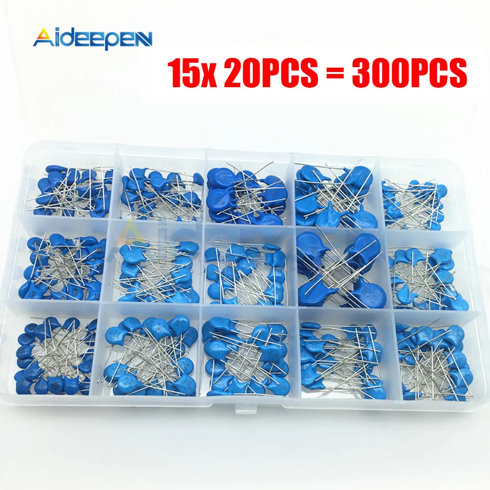 50 pcs High Voltage Ceramic Disc Capacitors 0.1nF-10nF 1KV//2KV//3KV 200pcs