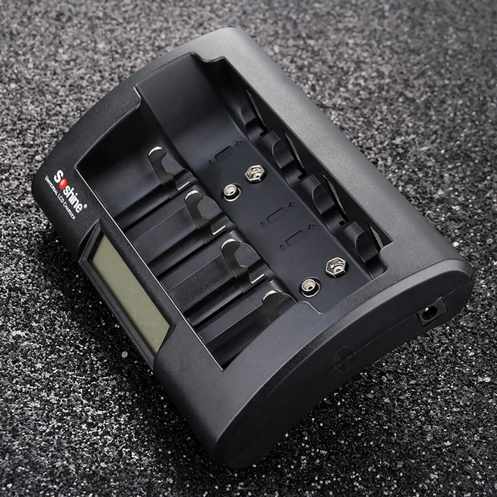 25# Soshine CD1 lcd универсальный портативный аккумулятор зарядное устройство для AA AAA C D 9V NiMH батареи Четыре слота зарядное устройство для батарей