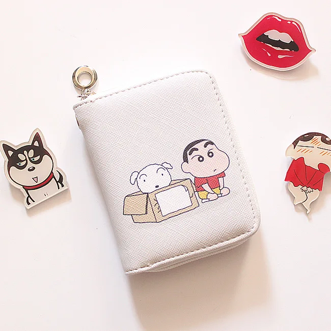 13 Crayon Shinchan портмоне мультфильм аниме женские Девушки короткий кошелек на молнии