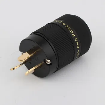 

HI Fi Gold plated AU NZ CN HIFI POWER CONNECTOR Hi-End Rhodium Plated AU Mains Power Plug Male Copper Connector Cable Cord 3 Pin