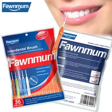 

Fawnmum 36Pcs/set I Shaped Interdental Brush Floss Interdental Cleaners Orthodontic Teeth Brush Toothpick Oral Hygiene Clean