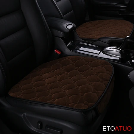 Зимние автомобильные чехлы для сидений с полным покрытием, плюшевые автомобильные чехлы для Clio logan renault sandero fluence megane Лагуна широта - Название цвета: Front seat 1pc