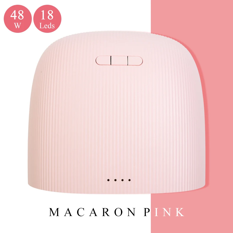 LSQ Pink 48W Professional UV Lamp LED Sunlight Nail Dryer Lamp Fast Curing For All Gel Polish Nail Art Tool Smart Timing Equipment BE1504 - Цвет: LSQ Pink