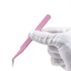 1Pc Stainless Steel Eyelash Extension Tweezers Curved Straight Lashes Tweezer Non-magnetic Eyelashes Nail Makeup Tools Wholesale 1