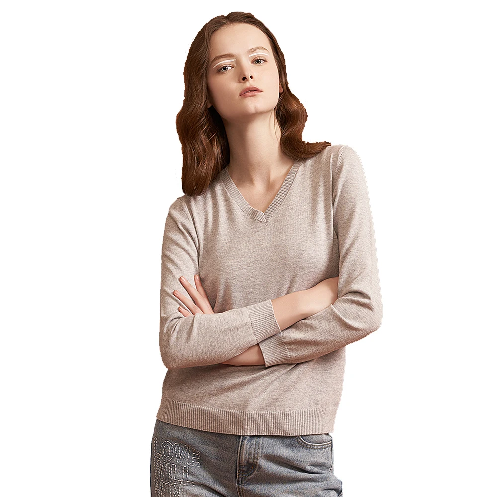 gray V-neck Toyouth Для женщин Свитеры для женщин сплошной тонкий свитер для Для женщин Повседневное o Средства ухода за кожей Шеи Пуловеры для женщин Демисезонный женский Топы корректирующие Тянуть Роковой - Цвет: gray V-neck