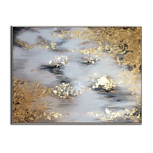 Günstige Neue 100% hand bemalt abstrakte gold kunst wand zeichnung handgemachte gold baum leinwand ölgemälde wohnzimmer dekoration