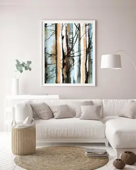 

Abstract Trees Fine Art canvas Poster Home Decor 12x18 24x36inch