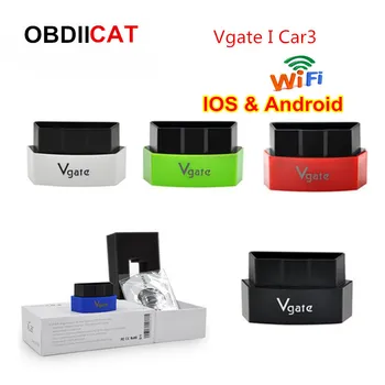 Vgate-iCar3 ELM 327 V2.1 OBD2 블루투스 3.0 WIFI 스캐너, 안드로이드/IOS obd 2 차량 진단 자동 도구 ELM327 스캐너 Automotivo