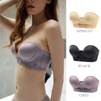 

Women Wireless Beauty Back Smoothing Strapless Bra Invisible Bras Push Up Lingerie Backless for Wedding Dress