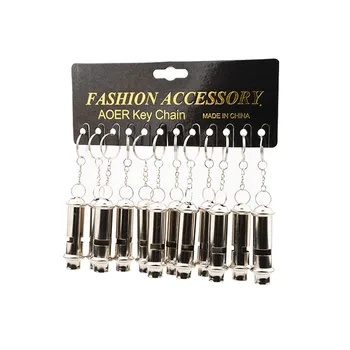 

Soccer Referee Whistle Basketball Football Police Army Military Steel Metal Loud Sports Whistle Key Chain Training Equipment