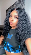 180% de la onda de agua peluca con malla Frontal transparente Frontal de encaje pelucas mojado y ondulado frente de encaje pelucas de cabello humano T parte rizado Peluca de cabello humano