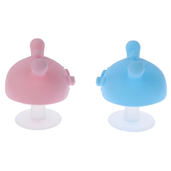 

Baby Silicone Teethers Newborn Cartoon Small Mushroom Teething Toy Multifunction Chewable Teethers Infant Nursing Appease Nipple