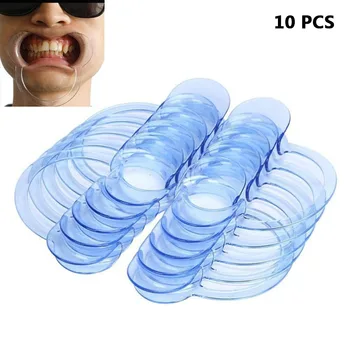

New Hot 10Pcs Mouth Lip Opener Teeth Whitening Dental Oral Cheek Flexible Retractors C Type SMR88