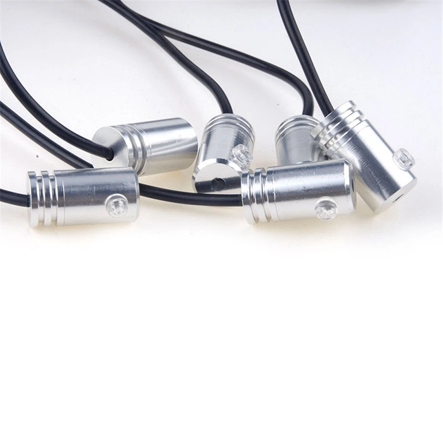  8pcs RGB LED Atmosphere Lamps with Car Interior 10M Optical Fiber Strip Light & Floor Foot Interior